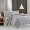 Five Queens Court Bradley Abstract Mid Century Modern Velvet Quilt Coverlet, Grey, Full/Queen, 90X90 view 3