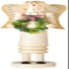 ICE ARMOR Christmas Cartoon Looking Angel Nutcrack with Wreath Mistletoe Happy Holidays view 2