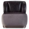 Acme Decapree Top Grain Leather Accent Chair in Antique Slate and Gray view 4