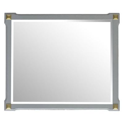 Acme House Marchese Wooden Frame Mirror with Beveled Edge in Pearl Gray