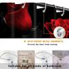 4PCS Red Rose Shower Curtain Sets with Non-Slip Rugs,Toilet Lid Cover and Bath Mat Waterproof Polyester Fabric Shower Curtains for Bathroom with 12 Hooks Three Red Rose Bathroom Decor Sets 71"x71" view 4