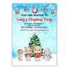 30 christmas party invitation cards winter bears and snowman photo paper view 1