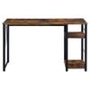 Acme Vadna Wooden Top Writing Desk in Weathered Oak and Black view 3