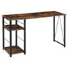 Acme Vadna Wooden Top Writing Desk in Weathered Oak and Black view 4