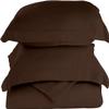 1000 Thread-Count 100% Egyptian Cotton [3 PCs] [1 Duvet Cover & 2 Pillow Shames] Set with Zipper Closure & Corner Ties, Long Staple Cotton Sateen Weave, Quilt Cover - (Queen, Chocolate) view 1