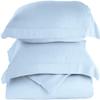 1000 Thread-Count 100% Egyptian Cotton [3 PCs] [1 Duvet Cover & 2 Pillow Shames] Set with Zipper Closure & Corner Ties, Long Staple Cotton Sateen Weave, Quilt Cover - (Cal-King, Light Blue) view 1