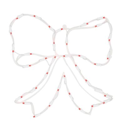 16" Red Bow Wire Silhouette with LED Lights