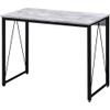 Acme Zaidin Wooden Rectangle Top Writing Desk in Antique White and Black view 1