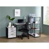 Acme Zaidin Wooden Rectangle Top Writing Desk in Antique White and Black view 2