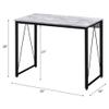Acme Zaidin Wooden Rectangle Top Writing Desk in Antique White and Black view 3