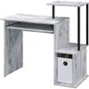 Acme Lyphre Wooden Top Computer Desk in Antique White and Black view 1