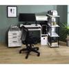 Acme Lyphre Wooden Top Computer Desk in Antique White and Black view 2