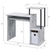 Acme Lyphre Wooden Top Computer Desk in Antique White and Black view 3