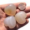 Anlingem 3pcs Heart Shaped Rose Quartz Puffy Heart Stone for Chakra Energy Healing, Reiki, Meditation, Massage and Decoration (Agate Heart) AL-AH view 2