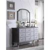 Acme House Beatrice Wooden Arched Frame Mirror with Beveled Edge in Charcoal view 2