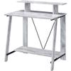 Acme Nypho Wooden 2 Shelves Writing Desk in Antique White and Black view 1