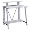 Acme Nypho Wooden 2 Shelves Writing Desk in Antique White and Black view 4
