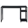 Acme Vadna Wooden Top 2-Shelf Writing Desk with Open Metal Base in Black view 4