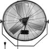 Simple Deluxe 24 Inch Industrial Wall Mount Fan, 3 Speed Commercial Ventilation Metal Fan for Warehouse, Greenhouse, Workshop, Patio, Factory and Basement - High Velocity, black view 1