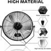 Simple Deluxe 24 Inch Industrial Wall Mount Fan, 3 Speed Commercial Ventilation Metal Fan for Warehouse, Greenhouse, Workshop, Patio, Factory and Basement - High Velocity, black view 3