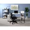 Acme Ievi Wooden Top Writing Desk with Bookcase in Antique White and Black view 2
