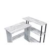 Acme Ievi Wooden Top Writing Desk with Bookcase in Antique White and Black view 4