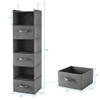 MAX Houser 6 Tier Shelf Hanging Closet Organizer, Closet Hanging Shelf with 2 Sturdy Hooks for Storage, Foldable (Grey-D3) view 3
