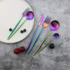 JASHII Silverware Set, 36 Piece Food Grade Stainless Steel Flatware Set Fork Spoon Knife Utensils for Daily Use and Party, Service for 6 Anti Rust, Safe in Dishwasher (Matte Rainbow) view 2