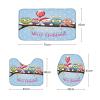 Amgaical Merry Christmas Five Owls on A Branch with Balloon Pattern 4 Piece Bathroom Mat Set Shower Curtain Set Bath Mat Contour Mat Toilet Cover Shower Curtain with 12 Hooks view 4