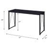 Acme Zaidin Wooden Rectangle Top Writing Desk with Metal Sled Base in Black view 3