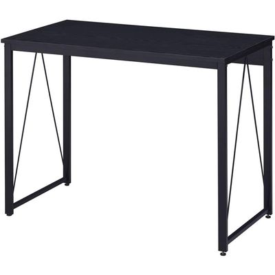 Acme Zaidin Wooden Rectangle Top Writing Desk with Metal Sled Base in Black