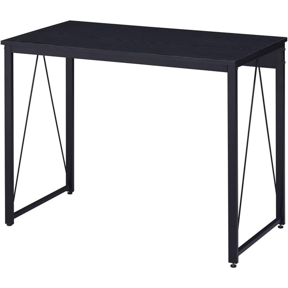 Acme Zaidin Wooden Rectangle Top Writing Desk with Metal Sled Base in Black