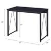 Acme Zaidin Wooden Rectangle Top Writing Desk with Metal Sled Base in Black view 3