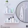 Punch Free Bathroom Rack Self Adhesive Wall Mount Storage Shelf Easy to Install (Medium) view 3