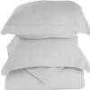 1000 Thread-Count 100% Egyptian Cotton [3 PCs] [1 Duvet Cover & 2 Pillow Shames] Set with Zipper Closure & Corner Ties, Long Staple Cotton Sateen Weave, Quilt Cover - (Queen, Light Grey) view 1