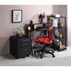 Acme Nypho Wooden 2 Shelves Writing Desk with Metal Frame in Black view 2