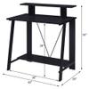Acme Nypho Wooden 2 Shelves Writing Desk with Metal Frame in Black view 3
