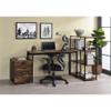 Acme Zaidin Wooden Rectangle Top Writing Desk in Weathered Oak and Black view 2