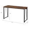 Acme Zaidin Wooden Rectangle Top Writing Desk in Weathered Oak and Black view 3