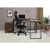 Acme Zaidin Wooden Rectangle Top Writing Desk in Weathered Oak and Black view 4