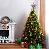 Toddmomy Rustic Christmas Tree Topper Rattan Natural Star Hollowed-Out Star Ornaments with Coil Base for Holiday Home Office view 2