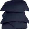 1000 Thread-Count 100% Egyptian Cotton [3 PCs] [1 Duvet Cover & 2 Pillow Shames] Set with Zipper Closure & Corner Ties, Long Staple Cotton Sateen Weave, Quilt Cover - (Cal-King, Navy Blue) view 1