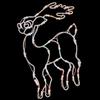17" Reindeer Wire Silhouette with LED Lights view 2