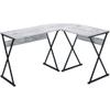 Acme Zafiri Wooden Top Writing Desk in Antique White and Black view 1