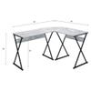 Acme Zafiri Wooden Top Writing Desk in Antique White and Black view 3