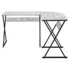 Acme Zafiri Wooden Top Writing Desk in Antique White and Black view 4