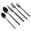 Uniturcky Black Dinner Spoons, Fun Life 6-Piece Large Stainless Steel Spoons Set Mirror Polished Modern Flatware Cutlery Spoons for Home, Kitchen or Restaurant view 2
