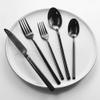 Uniturcky Black Dinner Spoons, Fun Life 6-Piece Large Stainless Steel Spoons Set Mirror Polished Modern Flatware Cutlery Spoons for Home, Kitchen or Restaurant view 3