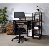 Acme Lyphre Wooden Top Computer Desk in Weathered Oak and Black view 2