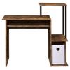 Acme Lyphre Wooden Top Computer Desk in Weathered Oak and Black view 4